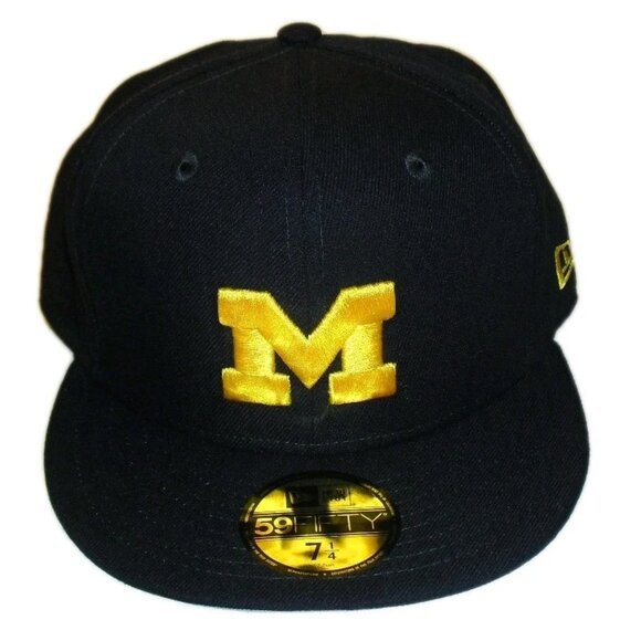 Michigan Wolverines Mens New Era 59 Fifty Fitted hat cap sz. 7 1/4 New Ncaa - Picture 1 of 4